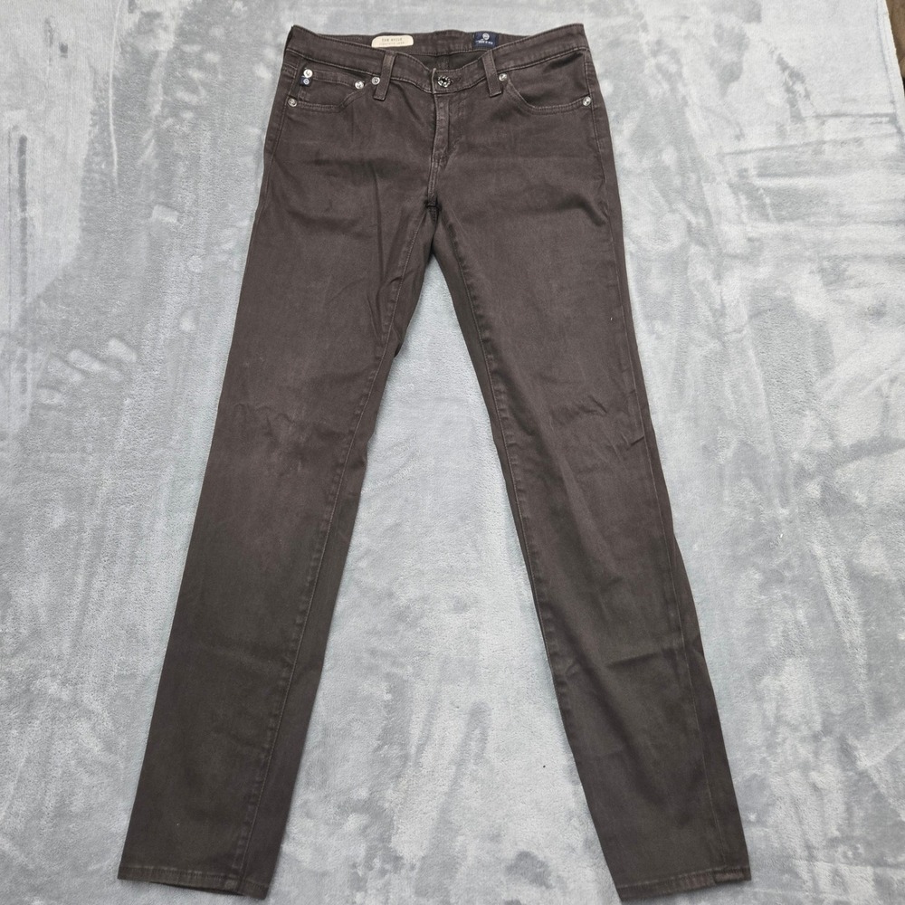 AG Adriano Goldschmied The Stilt Cigarette Jeans Brown Womens 28R Made in USA